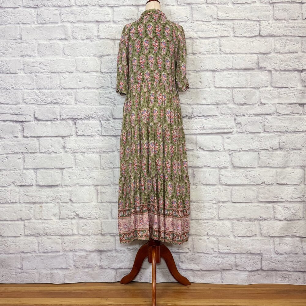Natural Life Green Floral Midi Dress - Picture 2 of 6